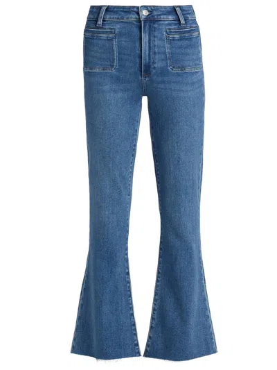 Paige Women's Marlow Skimmer Welt Pocket Flared Jeans In Blue