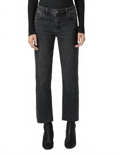 Paige Womens Glitz Black Embellished Mason Ankle-grazer Denim Jeans In Blue