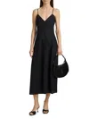 Paige Women's Modena Linen-cotton Midi-dress In Black