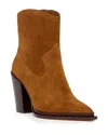Paige Posey Block Heel Bootie In Brown