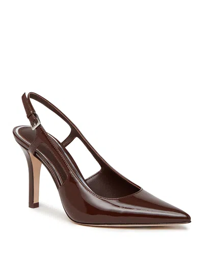 Paige Women's Samara Pointed Toe High Heel Slingback Pumps In Chocolate