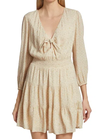Paige Women's Sandee Minidress In White Taupe