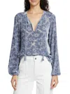 Paige Selmah Top In Iced Slate In Iced Slate