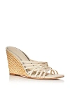 Paige Stacey Three-band Wedge Espadrilles In Bone