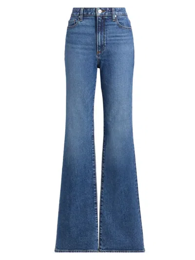 Paige Charlie 32 Inch Flare Leg Jeans In Landmark In Multi