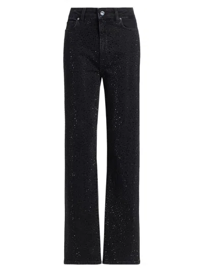Paige Stevie Ankle Jeans In Interstellar Embellished In Brown