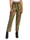 PAIGE WOMEN'S TESSE BELTED FAUX LEATHER CARGO PANTS
