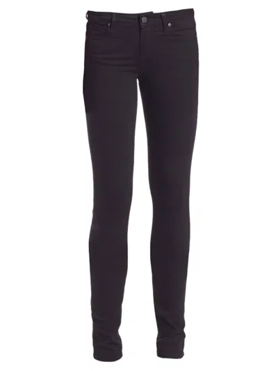 Paige Women's Transcend Leggy Extra-long Ultra-skinny Jeans In Black Shadow