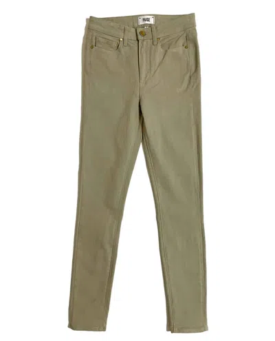 Paige Women's Ultra Neutral Skinny Jeans In Khaki In Green