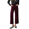 Paige Anessa High Waist Ankle Wide Leg Velvet Pants In Multi