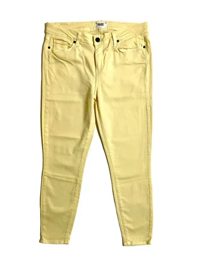 Paige Women's Verdugo Ankle Skinny Stretch Jeans In Yellow