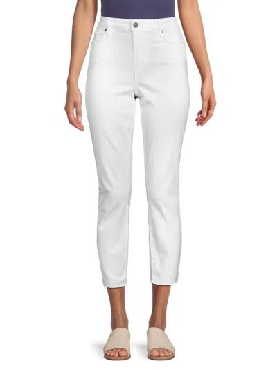 Paige Women's Verdugo High Rise Cropped Jeans In White