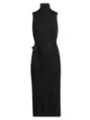 Paige Women's Zoelle Shimmer Rib-knit Midi-dress In Black