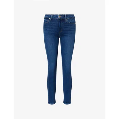 Paige Womens Aerial Hoxton Ankle Skinny Stretch-denim Jeans In Blue
