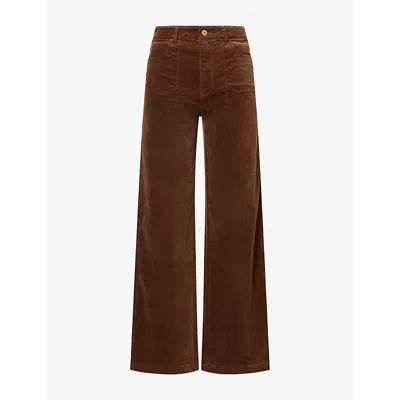 Paige Womens Anessa Corduroy Cotton-stretch Trousers Hickory