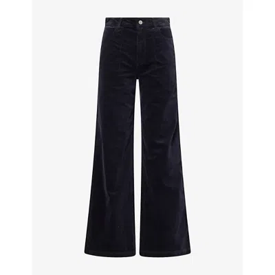 Paige Womens Anessa Corduroy Cotton-stretch Trousers Navy