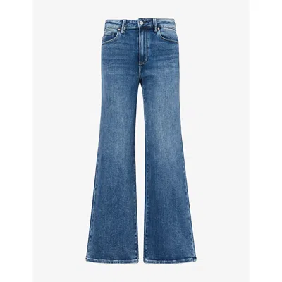 Paige Womens Anessa Wide-leg Denim Jeans Bowery In Blue