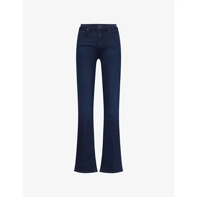 Paige Womens Apres Manhattan Boot Slim-fit Stretch-denim Blend Jeans In Blue