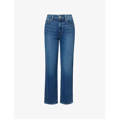 Paige Womens Aquarius Stevie Ankle-grazer Denim Jeans In Blue