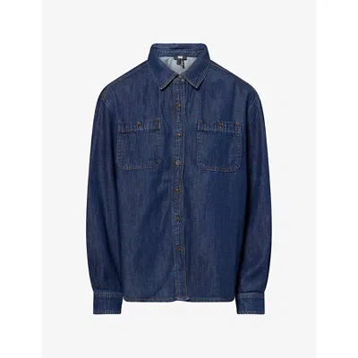 Paige Womens Arden Patch-pocket Denim Shirt Sempre