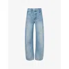 Paige Womens Terrin Arellia Barrel-leg Denim Jeans