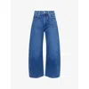Paige Womens Arellia Barrel-leg Stretch-denim Jeans Sound Check In Blue