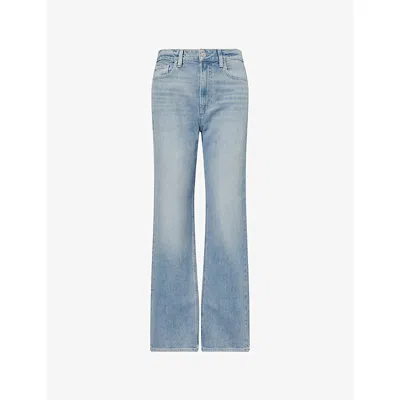 Paige Womens  Stevie High-rise Cotton Denim Jeans In Blue