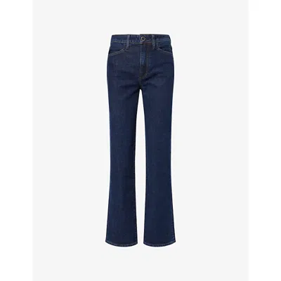 Paige Womens Ballast Stevie High-rise Straight-leg Denim Jeans In Blue