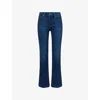 Paige Womens Laurel Canyon Flared Stretch-denim Blend Jeans Berlin In Blue