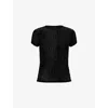 Paige Womens Black Eisa Burnout Mesh T-shirt In Black
