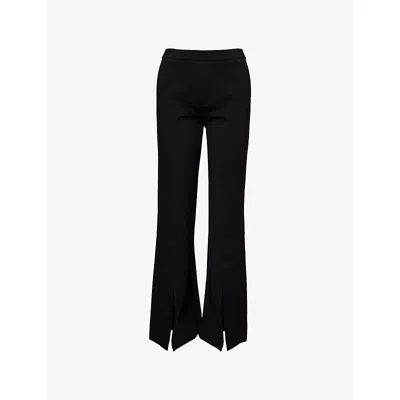 PAIGE WOMENS BLACK PONTE SOFIA STRAIGHT-LEG STRETCH-WOVEN TROUSERS