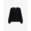 Paige Womens Black Thea V-neck Cashmere Jumper In Black