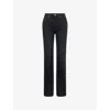 Paige Womens Black Void Stevie High-rise Straight-leg Jeans In Black
