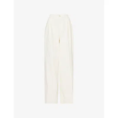 Paige Womens  Westin Wide-leg Woven Trousers In White