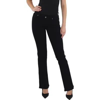 Paige Womens Boot Cut Low Rise Bootcut Jeans In Black