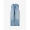 Paige Womens Low Key Cameron Ankle-leg Denim-blend Jeans In Blue