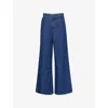 Paige Womens Splendor Cameron Wide-leg Denim-blend Trousers
