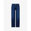 Paige Womens Cirques Mason Ankle Straight-leg Denim Jeans In Blue