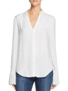 PAIGE WOMENS COLLAR BUTTON-DOWN BLOUSE