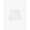 Paige Womens Adaline Panelled Denim Mini Skirt Contrast Ecru In Contrast Ecru