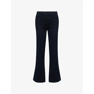 Paige Womens  Leenah Wide-leg Stretch-denim Blend Jeans In Blue