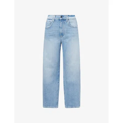 Paige Womens Arellia Barrel-leg Denim Jeans Cosmic In Blue