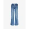 Paige Womens Coventry Leenah Wide-leg Stretch-denim Jeans In Multi