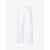PAIGE WOMENS CAMERON ANKLE STRAIGHT-LEG DENIM JEANS CRISP WHITE