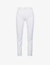 Paige Cindy Slim-fit Mid-rise Stretch-cotton Jeans In White