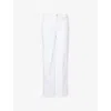 Paige Womens Crisp White Sasha High-rise Wide-leg Denim Jeans