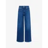 Paige Womens  Anessa Wide-leg Stretch-denim Blend Jeans