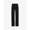 Paige Womens Faded Darkness Leenah Flared Stretch-denim Blend Jeans