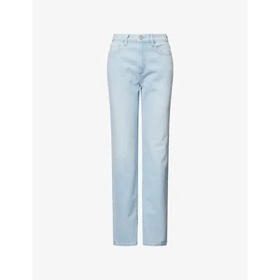 Paige Womens Fleur De Mer Stevie Straight-leg Denim Jeans In Blue