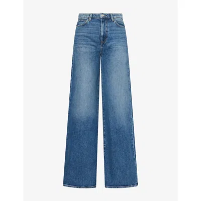 Paige Womens Frances Wide-leg Denim Jeans Serata